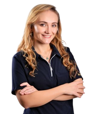 Dr. Özlem Domurcuk at Afyon Ballıpınar Dental Polyclinic – preventive and aesthetic dental treatments.